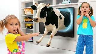 Alice aprende sobre los animales de la granja y sus sonidos