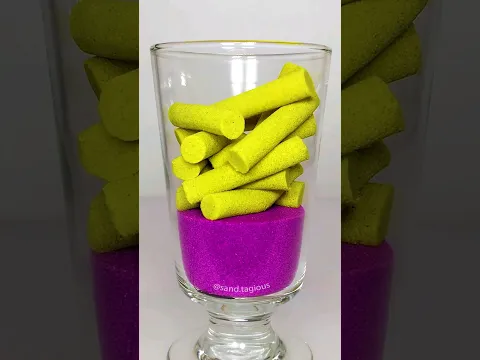 Very Satisfying Noodle Cube Drop Squish Kinetic Sand ASMR #shorts