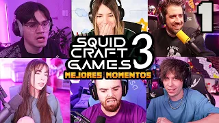 MEJORES MOMENTOS EN SQUID CRAFT GAMES 3 DIA 1