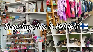 A typical SECOND HAND SHOP IN HELSINKI FINLAND