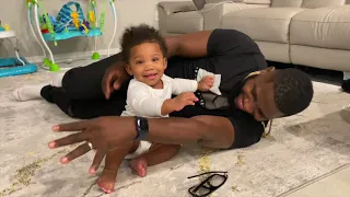 10 Month Old Baby Tries To Fight Her Dad
