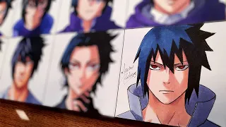 Drawing SASUKE as 12 different ANIMES CHARACTERS