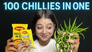 100 chillies in one Maggie!!🌶️