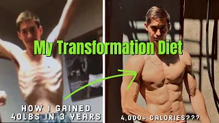 How I gained 40 pounds in 3 Years: 3-year Transformation Diet & Full day of Eating