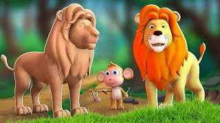 मिट्टी का शेर और बंदर - Clay Lion and Monkey | Hindi Moral Stories for Kids | JOJO TV Kids Popular