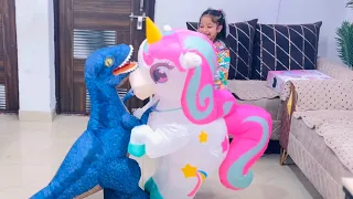 Who will win Dinosaur 🦕 v/s Unicorn 🦄?