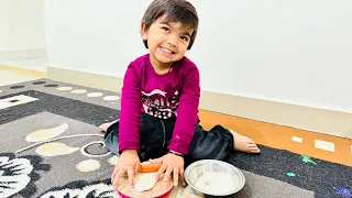 Kashvi Ne Banai Roti 🫓 Gol Gol 🥰