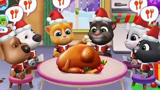 El Gato TOM Y SUS AMIGOS, ROY ATRAPADO, CENA DE NAVIDAD (FELIZ HISTORIA), My Talking Tom Friends