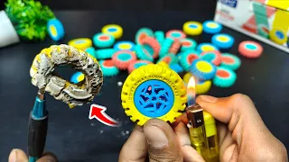 Burning 🥵tyre eraser | burn tyre eraser and make clay 😱