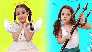 البنت السيئة ضد البنت الطيبة ( لحظات مضحكه )