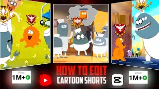 How To Edit Cartoon Viral Shorts 🤯 How to Edit Gold To Grandmaster Journey | FF Cartoon Short Edit 🔥