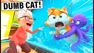 Drowning in the FISH TANK Goes WRONG in I Am Cat VR!