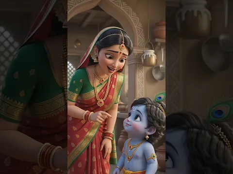 🧇😂 कान्हा ने खाए सारे बर्फी, दोष बिल्ली पर ! #shorts