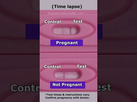 Positive Pregnancy TEST vs Negative in 30 SECONDS Time Lapse #shorts