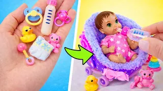 We Made the Cutest Baby Doll Essentials! 🍼👶 Easy DIY Mini Crafts