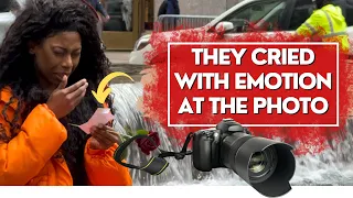 They cried with emotion at the photo.