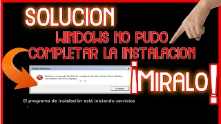 WINDOWS NO PUEDE Finalizar la Instalación 💻(2025)