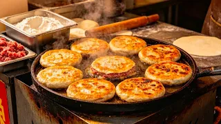 Beef patties from a street breakfast stall!