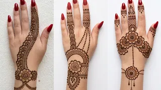 cone mehndi design l back hand mehndi designs 😍