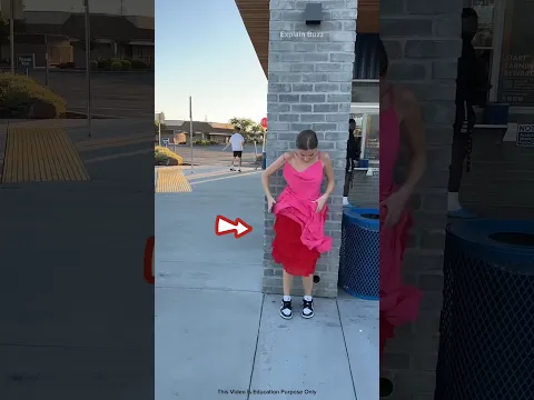 Walking Girl's Instant Outfit Change #shortsvideo