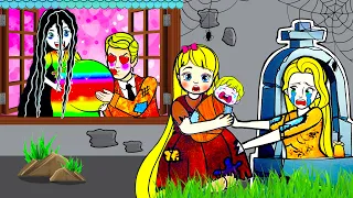Paper Dolls Dress Up - Evil Ladybug Steals Baby From Rapunzel SHOCKING Story