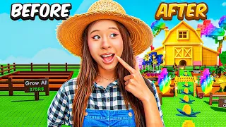 Building THE MOST EXOTIC Farm on Grow A Garden!!!