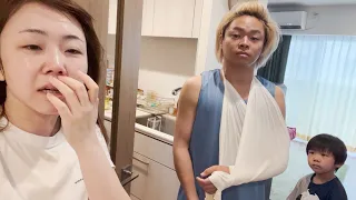 うーくんが骨折しました。