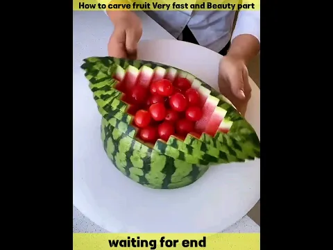 How to carve fruit Very fast and Beauty part #shorts