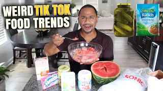 Trying WEIRD Food Combos *TIK TOK EDITION* | Alonzo Lerone