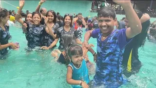 અમે ગયા પહેલીવાર વોટર પાર્કમાં નાવા🎉