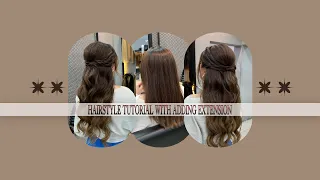 Hairstyle tutorial with adding extension