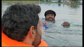 Flood in river Sutlej rescue operation #viralvideo #river