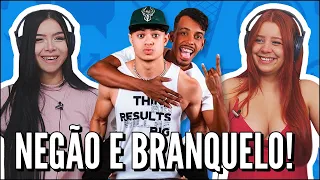 JOVENS REAGEM A NEGÃO E BRANQUELO DO TIKTOK - TENTE NÃO RIR