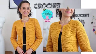 Chaqueta elegante a crochet 😍 todas las tallas