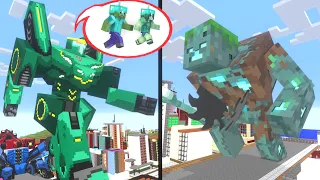 Pacific Rim ( Battle Robots and Monsters ) - Minecraft Animation