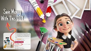 DIY Painting Supplies🎨🖌️🤍🦋 | Handmade Easel, canvas, paints and many more.... |#diy #craft #painting