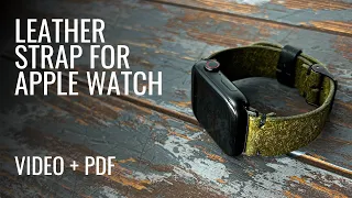 Making a HANDMADE Leather Strap (#2) Apple Watch - ASMR DIY TUTORIAL GUIDE
