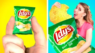 멋진 음식 꿀팁과 재미있는 트릭 || DIY 거대한 칩! 123 GO! FOOD가 준비한 최고의 틱톡 음식 트릭