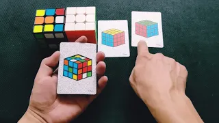The Rubik's Cube on the card is instantly restored. How is it done?