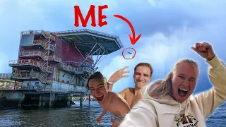 Jumping off an Abandoned Oil Rig | 72 ft Døds