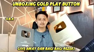 Give Away dan Unboxing Gold Play Button Youtube #gudangit, #viral, #trending