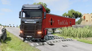 Truck Cars Vs Pothole | BeamNG Drive