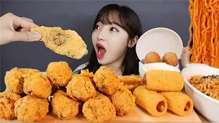 뿌링클 불닭볶음면 먹방 Bburinkle Chicken Cheese Ball spicy noodle Mukbang