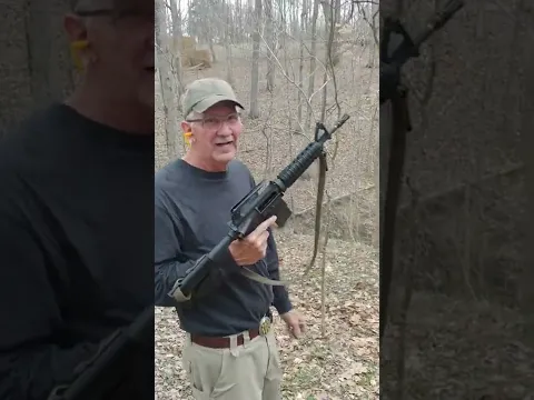 M16 Carbine vs Metal Barrel #shorts