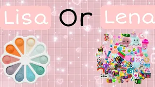 LISA OR LENA GAME (FIDGET TOYS EDITION)  Pop it | FIDGET TOYS What do You Like? | Lisa and Lena