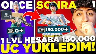 1 LEVEL HESAP AÇIP 150.000 UC YÜKLEDİM! 😲 ( 1. BÖLÜM ) - PUBG Mobile