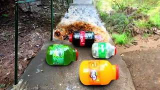 Breaking glass bottles ⚠️🔥 Crushing Crunchy & Soft Things ! Rolling bottles down the stairs