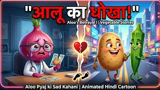  जब आलू ने दिया डॉक्टर प्याज़ को धोखा! 😭 | Aalu Pyaj ki Kahani | Vegetable Cartoon | Hindi Kahaniya