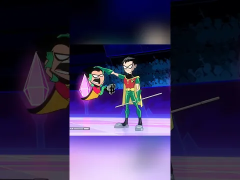 Robin fights Robin and Titans fight Titans! #reels #teentitansgo #funny #dc #cartoon #shorts