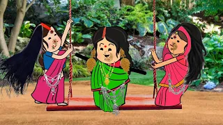 मोटका औ ललका कजरी गाय गाय झलुवा झूली 🤣। अवधी काॅमडी @AwadhiCartoon